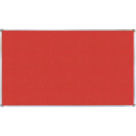 Aarco VIC Cork Bulletin Board with Euroframe Design 48"x72" Hot Salsa ERC4872210